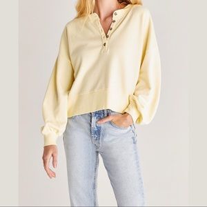 z supply hana henley sweatshirt in sunrise ZT221591 SNR